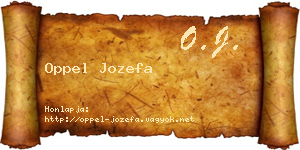 Oppel Jozefa névjegykártya